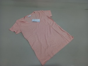 30 X BRAND NEW WAREHOUSE CLOTHING NUDE LINEN V NECK T SHIRTS SIZE 10 AND 8 RRP £16.00