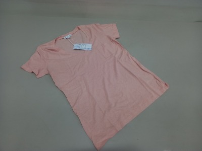 30 X BRAND NEW WAREHOUSE CLOTHING NUDE LINEN V NECK T SHIRTS SIZE 10 AND 8 RRP £16.00