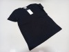 24 X BRAND NEW WAREHOUSE CLOTHING BLACK LINEN V NECK T SHIRTS IN VARIOUS SIZES RRP £16.00