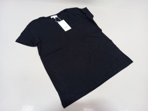 24 X BRAND NEW WAREHOUSE CLOTHING BLACK LINEN V NECK T SHIRTS IN VARIOUS SIZES RRP £16.00