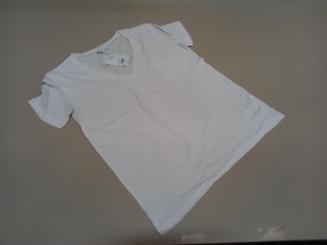 50 X BRAND NEW WAREHOUSE CLOTHING WHITE LINEN V NECK T SHIRTS SIZE 12 RRP £16.00