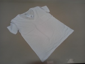 40 X BRAND NEW WAREHOUSE CLOTHING WHITE LINEN V NECK T SHIRTS SIZE 14 RRP £16.00
