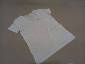 50 X BRAND NEW WAREHOUSE CLOTHING WHITE LINEN V NECK T SHIRT UK SIZE 12