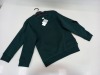 90 X BRAND NEW F&F COTTON RICH GREEN SWEATSHIRTS AGE 9-10 YEARS IN 3 BOXES