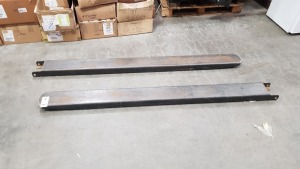 1 X SET OF FORKLIFT TRUCK FORK EXTENSIONS (180CM).