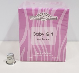 50 X BRAND NEW DESIGNER FRENCH COLLECTION BABY GIRL EAU DE PERFUM 75ML 2.5FL.OZ.Z (IN ONE BOX AND 2 LOOSE)