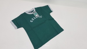 50 X BRAND NEW CELTIC COLLECTION OFFICIAL MERCHANDISE GREEN T SHIRTS SIZE S, M, L, XL AND XXL