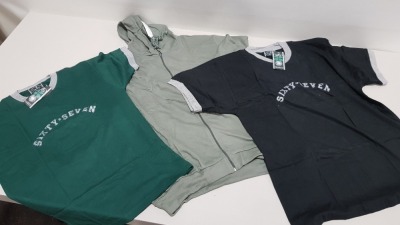 80 PIECE CELTIC COLLECTION OFFICIAL MERCHANDISE CLOTHING LOT CONTAINING SAGE HOODIES AND GREEN T SHIRTS IN VARIOUS SIZES