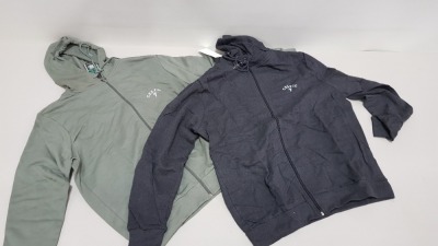 74 PIECE CELTIC COLLECTION OFFICIAL MERCHANDISE CLOTHING LOT CONTAINING CHARCOAL HOODIES AND SAGE HOODIES IN VARIOUS SIZES