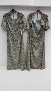 30 X BRAND NEW TOPSHOP LONG FLORAL DETAILED DRESSES UK SIZE 12, 14 AND 16