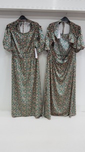 30 X BRAND NEW TOPSHOP LONG FLORAL DETAILED DRESSES UK SIZE 12, 14 AND 16