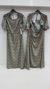 30 X BRAND NEW TOPSHOP LONG FLORAL DETAILED DRESSES UK SIZE 12, 14 AND 16