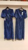 30 X BRAND NEW TOPSHOP BLUE LONG FLORAL DRESSES UK SIZE 12, 10 AND 8