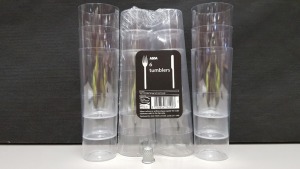 640 X BRAND NEW PACKS OF 6 HIGH BALL SLIM JIM CLEAR PLASTIC TUMBLERS IN 160 DISPLAY BOXES - ON 1 FULL PALLET - SO YOU GET 3840 INDIVIDUAL TUMBLERS IN THE LOT