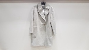 10 X BRAND NEW TOPSHOP LONG GREY BUTTONED COAT/ JACKET UK SIZE 14 AND 16