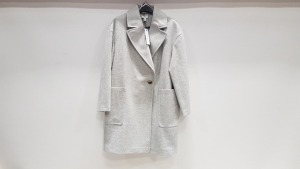 10 X BRAND NEW TOPSHOP LONG GREY BUTTONED COAT/ JACKET UK SIZE 14 AND 16