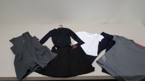 FULL PALLET CONTAINING F&F SCHOOL WEAR I.E NAVY DRESSES, SCHOOL SKIRTS, GREY SCHOOL DRESSES, NAVY JOGGING BOTTOMS, 10 PACK OF GIRLS BRIEFS, BLACK SCHOOL SKIRTS AND 2 PACK OF BOYS WHITE POLOS ETC