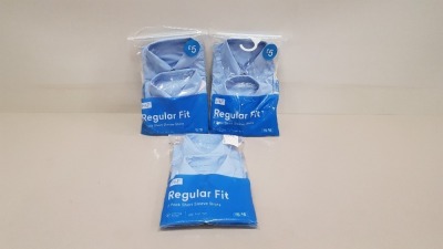 FULL PALLET OF F&F REGULAR FIT 2 PACK SHORT SLEEVED SHIRTS IN BLUE SIZES 10-11