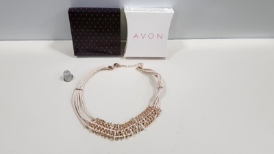 80 X BRAND NEW AVON ROXY MULTI LAYERED NECKLACES IN CREAM