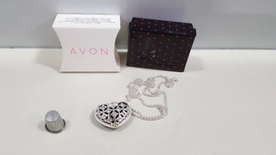 150 X BRAND NEW AVON SILVER PLATED IVEE LONG LINE NECKLACE IN BLACK