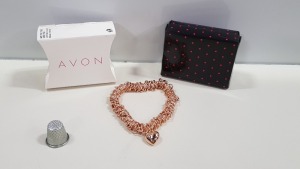 672 X BRAND NEW AVON MELANY ROSE GOLD COLOURED PLATING PART STRETCHED BRACLET