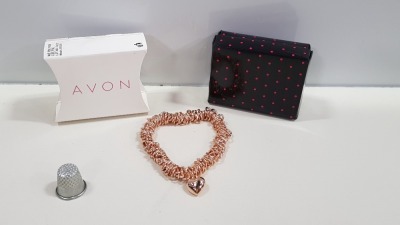 672 X BRAND NEW AVON MELANY ROSE GOLD COLOURED PLATING PART STRETCHED BRACLET