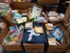 FULL PALLET OF STATIONARY ITEMS IE READING CUBES, ELAPSED TIME RULERS, LARGE DRESSING BANDAGES, SPORT BAG, NUMBER SPINNERS AND BOOS ETC