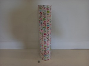 28 X BRAND NEW ROLLS OF 400MM X 100M HAPPY BIRTHDAY GIFT WRAP - COMMMERCIAL GRADE (FOR USE IN CARD, GIFT ANF FLORAL SHOPS) - EBAY £20.00 PER ROLL TOTAL £560.00