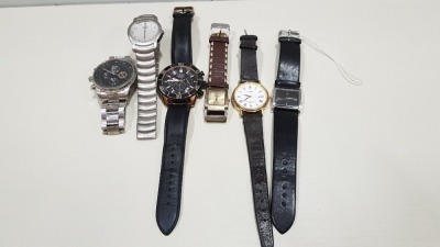 6 X VARIOUS WATCHES IE D&G TIME, LORUS, PULSAR ETC