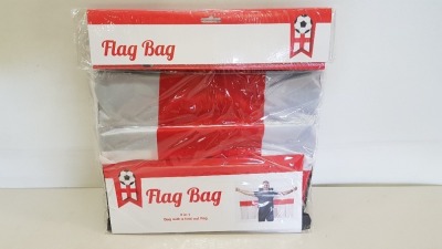 144 X ENGLAND FLAG BAGS IN 6 BOXES