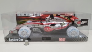 24 X BRAND NEW F1 STYLED RACING CARS (PLEASE NOTE ALL BATERIES HAVE EXCEEDED EXPIRATION DATE)