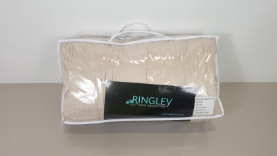 10 X BRAND NEW RINGLEYS HOME COLLECTION BIRCH ROUCHED THROWS COLOUR NATURAL IN 5 BOXES
