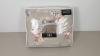 6 X BRAND NEW DREAMS & DRAPES PENELOPE FLOWER PRINTED REVERSIBLE BED SPREADS IN CORAL 2 BOXES W.