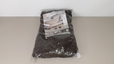 12 X BRAND NEW MULTISTRETCH SOFASKINS CHAIR COVERS IN BROWN IN 3 BOXES