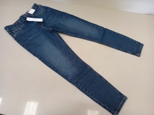 10 X BRAND NEW TOPSHOP MOM HIGH WAISTED TAPERED LEG TALL JEANS UK SIZE 8 RRP £40.00 (TOTAL RRP £400.00)