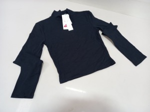 30 X BRAND NEW TOPSHOP LYCRA TURTLENECK CROPPED SHIRTS UK SIZE 10 RRP £10.00 (TOTAL RRP £300.00)