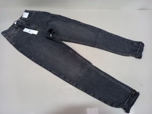 9 X BRAND NEW TOPSHOP MOM HIGH WAISTED TAPERED LEG TALL JEANS UK SIZE 8 RRP £40.00 (TOTAL RRP £360.00)