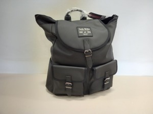 7 X BRAND NEW JACK WILLS BERESFORD CARGO BACKPACKS IN BLACK WITH SWING TICKETS RRP £59.95 EACH TOTAL £419.65 IN 1 BOX