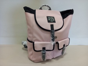 7 X BRAND NEW JACK WILLS BERESFORD CARGO BACKPACKS IN PINK WITH SWING TICKETS RRP £59.95 EACH TOTAL £419.65 IN 1 BOX