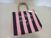 24 X BRAND NEW JACK WILLS EASTLEIGH TOTE BAGS IN PINK / BLACK STRIPE WITH SWING TICKETS RRP £19.95 EACH TOTAL £478.80 - PICK LOOSE