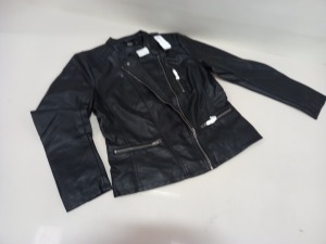 20 X BRAND NEW ONLY OUR STORY BIKER FAUX LEATHER JACKET UK SIZE 12