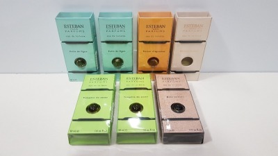 7 X BRAND NEW ESTEBAN PARIS PARFUMS EAU DE TOILETTE IN VARIOUS FRAGRANCES (50ML)