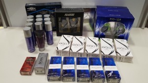 29 PIECE ASSORTED LOT CONTAINING JUST CAVALLI JUST FRESHNESS DEODORANT, SERGIO TACCHINI, POLICE, EAU DE ROCHAS, UMBRO GIFT SET, DUNHILL PURE GIFT SET, ETC (PLEASE NOTE BOXES SLIGHTLY DAMAGED)