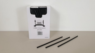 20000 X JUMBO STRAWS - BLACK - (20 X 500 PER CARTON) - IN 2 CARTONS