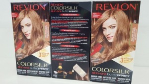 96 X BRAND NEW REVLON COLORSILK ALL IN ONE BUTTERCREAM MEDIUM NATURAL BLONDE HAIR COLOUR (REVLON SHADE CODE 80) IN 8 BOXES