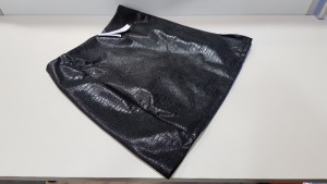 19 X BRAND NEW TOPSHOP BLACK CROCODILE PRINT SKIRTS IN VARIOUS SIZES RRP £25.00 (TOTAL RRP £475.00)