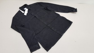 10 X BRAND NEW TOPMAN DENIM BUTTONED LONG SLEEVED SHIRTS SIZE MEDIUM AND EXTRA SMALL RRP £35.00 (TOTAL RRP £350.00)