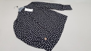 40 X BRAND NEW DOROTHY PERKINS PETITE DOTTED BLOUSES UK SIZE 8 RRP £26.00 (TOTAL RRP £1040.00)