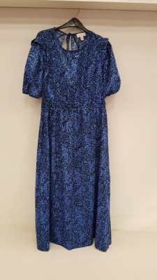 20 X BRAND NEW DOROTHY PERKINS BLUE AND BLACK DRESSES IN VARIOUS SIZES RRP £45.00 (TOTAL RRP £900.00)