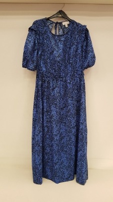 10 X BRAND NEW DOROTHY PERKINS BLUE AND BLACK DRESSES IN VARIOUS SIZES RRP £45.00 (TOTAL RRP £900.00)